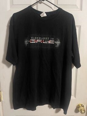 Dale Jr Black Graphic Crewneck T-Shirt